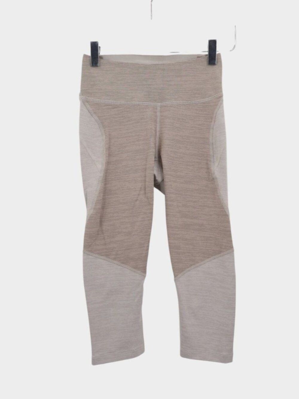 Outdoor Voices TechSweat Ankle Leggings Beige High Rise Stretch Elastic Waist XS